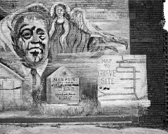 Sonny-Boy-Williamson-mural- Tutwiler MS: Muralby RR tracks commerating the life and grave site of local Aleck Miller a/k/a Willie 